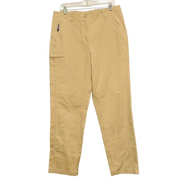 Women's L.L. BEAN Size 14 M/Tall Khaki Pants 0 CAG5 Basic Wardrobe Essential - Picture 1 of 7